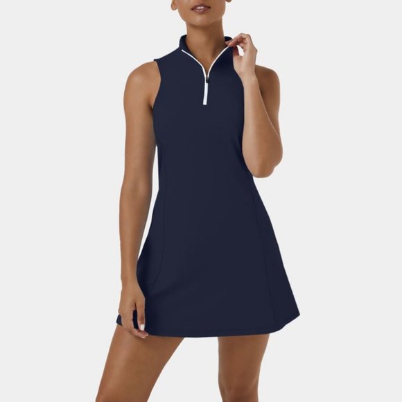 HALARA Dresses & Skirts - Halara Blue In My Feels Everyday Cloudful Air Fabric Cool Touch Golf Dress M NWT